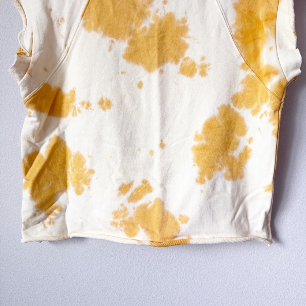 Roolee Yellow Tie-Dye Short Sleeve Sweatshirt - Picture 10 of 11